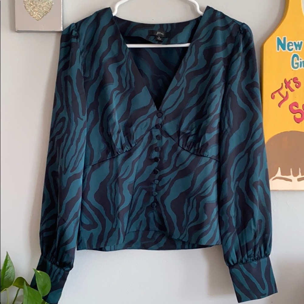 J. Crew printed blouse!